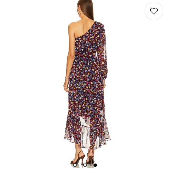 NWOT Astr Calista Red and Blue Asymmetrical One-Shoulder Cocktail Dress Sz Small - Picture 3 of 8